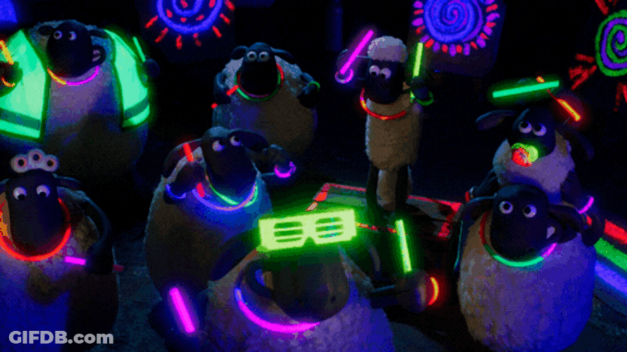 Light Purple Green Neon Light Sticks GIF