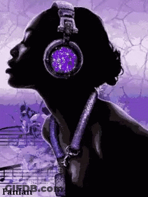 Light Purple Headphones Aesthetic GIF