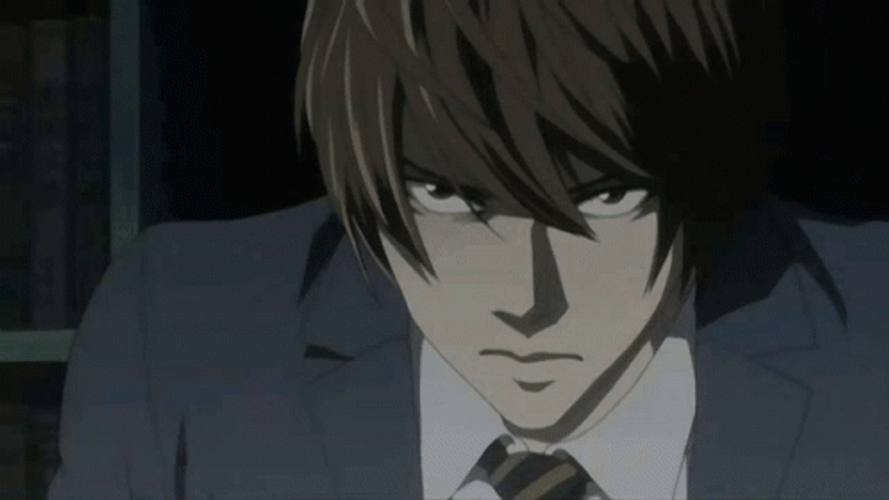 Light Yagami Alluring Evil Laugh GIF