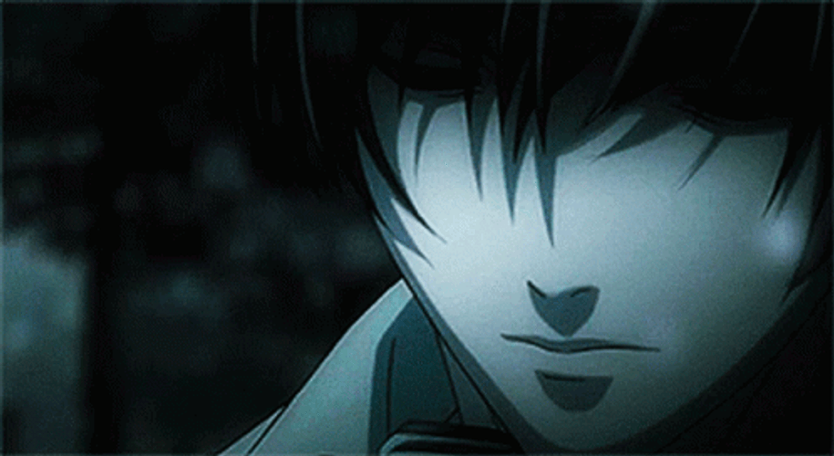 Light Yagami Black Silhouette GIF