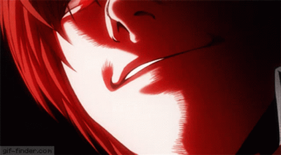 Light Yagami Creepy Smirk GIF