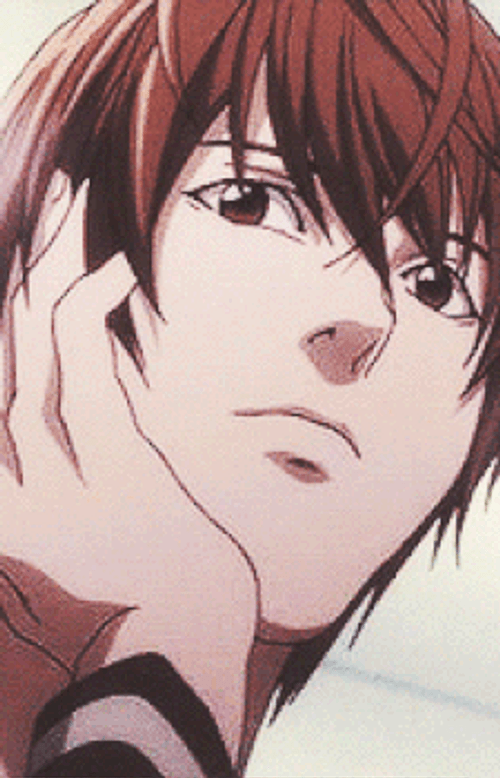 Light Yagami Cute Stare GIF