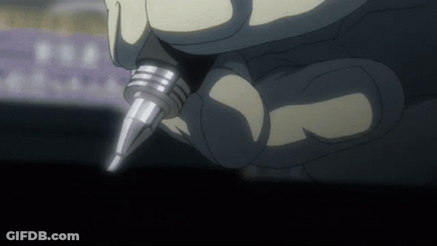 Light Yagami Fast Writing GIF