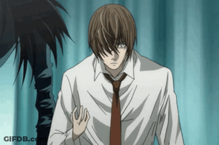 Light Yagami One Eye Death Stare GIF