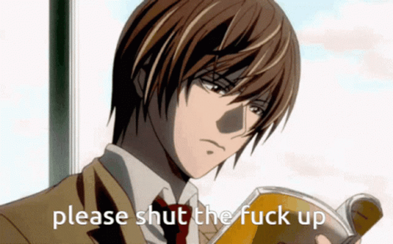 Light Yagami Please Shut Up GIF
