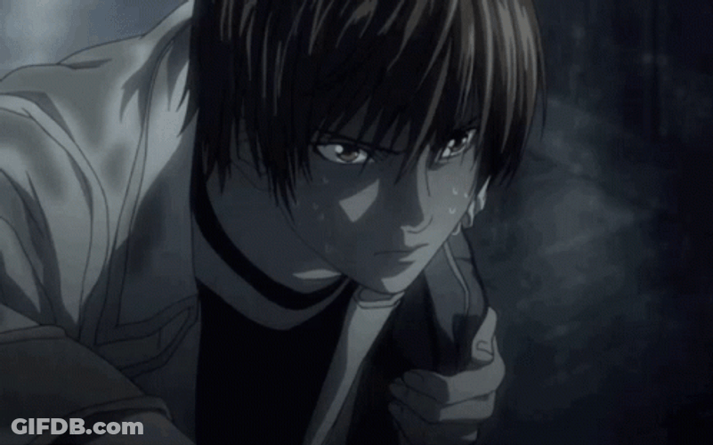 Light Yagami Sad Anime Boy GIF
