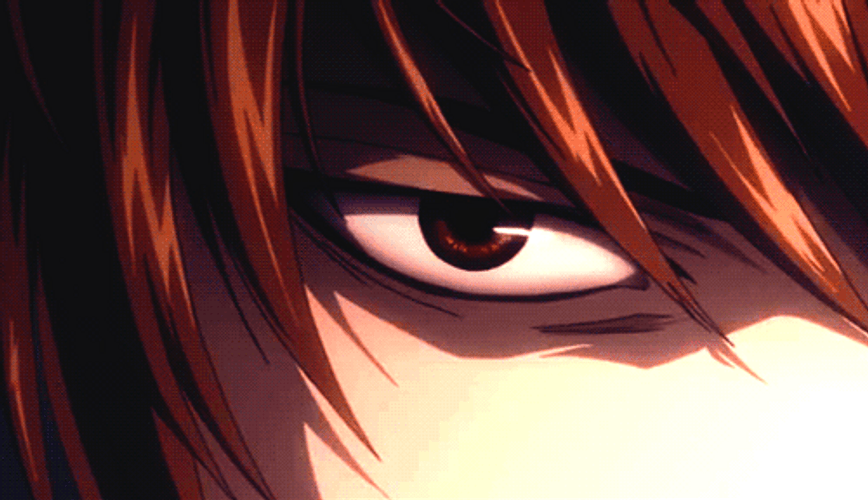 Light Yagami Scary Smirk GIF