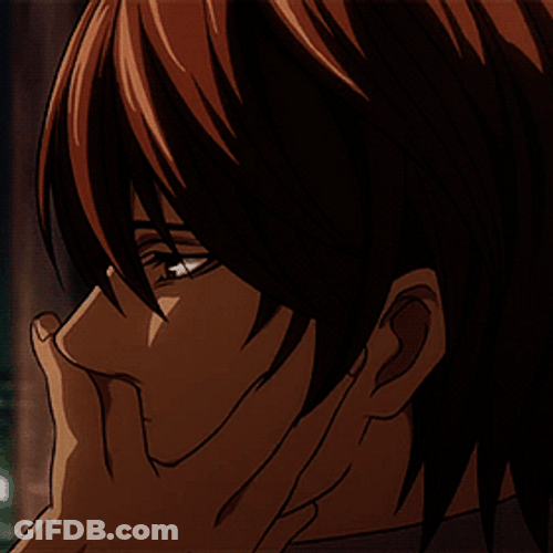 Light Yagami Staring Away GIF