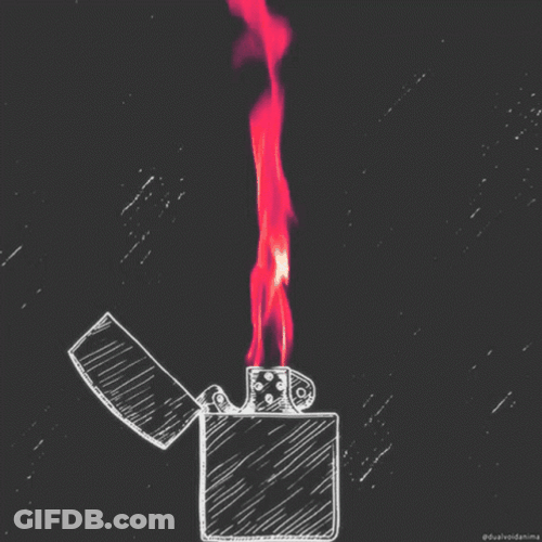 Lighter Illustration Red Fire GIF