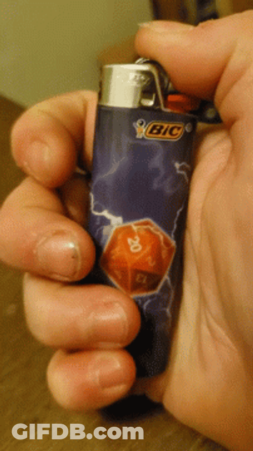 Lighting BIC Lighter GIF