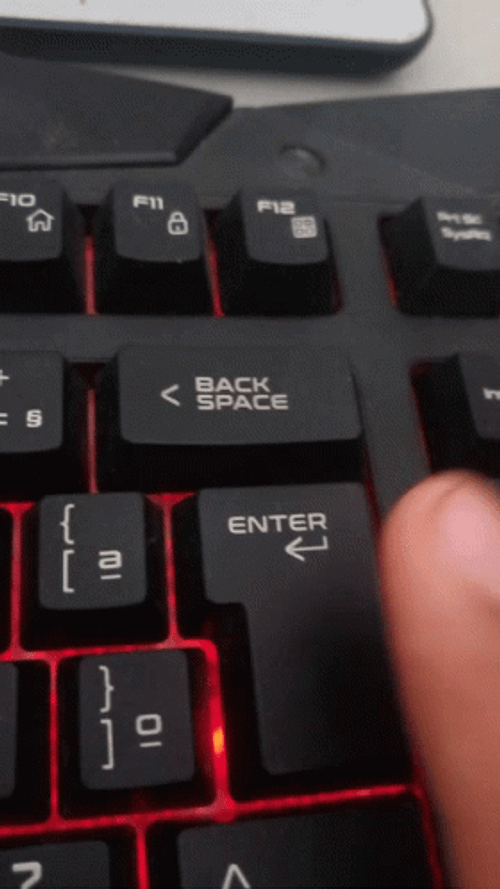 Lighting Keyboard Press Click GIF