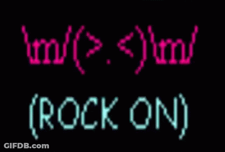 Lighting Rock On Emoji GIF