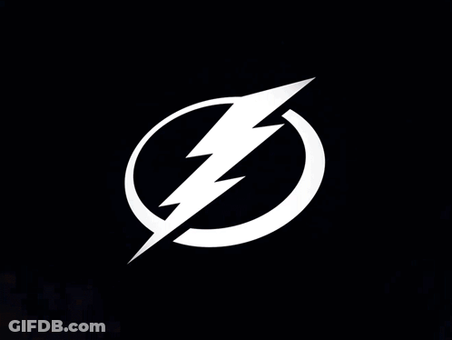 Lightning Bolt In Cloudy Sky GIF