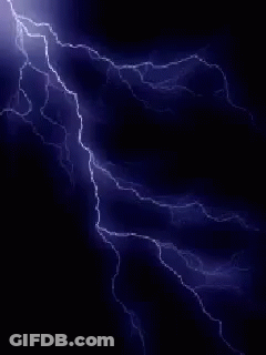 Lightning Bolt In Sky GIF