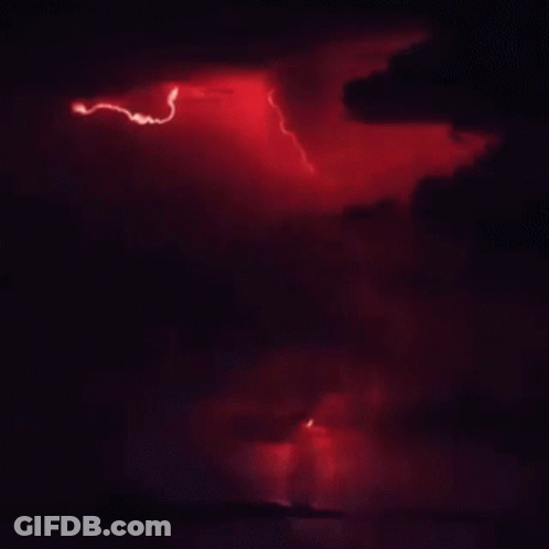 Lightning Bolt Strikes Ground GIF