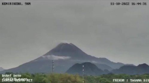 Lightning Bolt Striking Mountain Top GIF