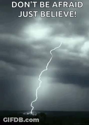 Lightning Bolt With Believe GIF