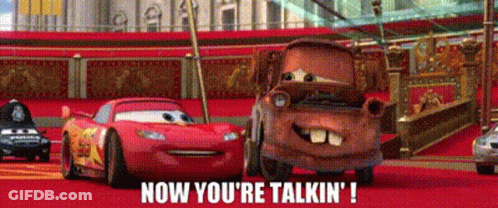 Lightning McQueen And Mater Talking On Red Carpet GIF