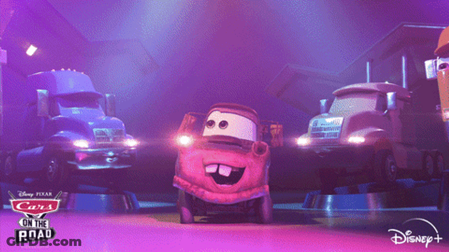 Lightning McQueen Cheer Happy Party Cars GIF