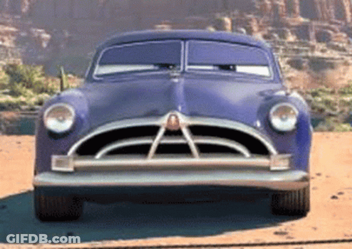 Lightning Mcqueen Doc Hudson Race GIF