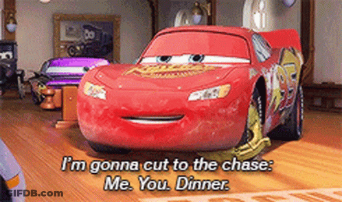 Lightning Mcqueen From Cars Says I 'M Gonna Cut To The Chase GIF
