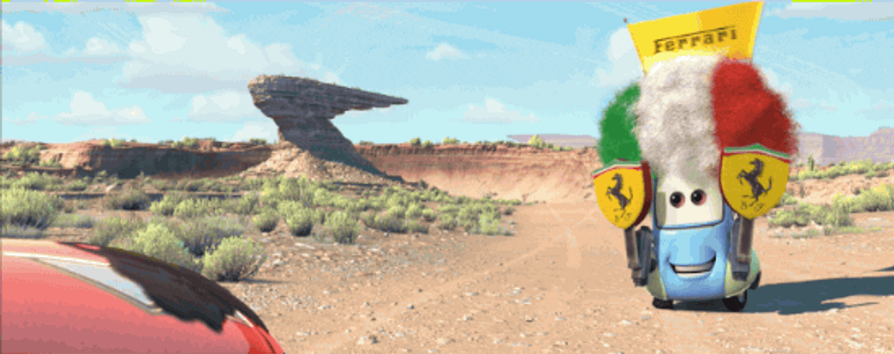 Lightning McQueen Funny Italian Guido Cars GIF