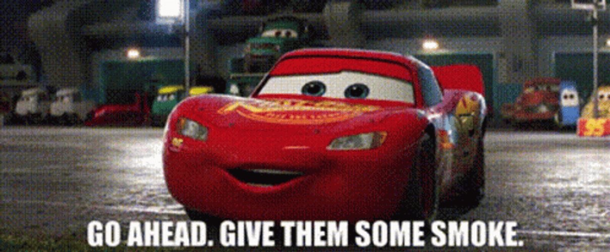 Lightning McQueen Go Ahead Cars GIF