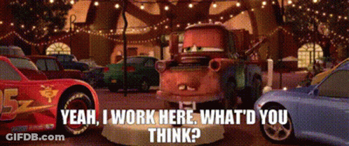 Lightning Mcqueen Is Talking To Mater From Cars GIF