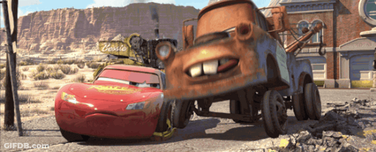 Lightning McQueen Mater Funny Scene Cars GIF