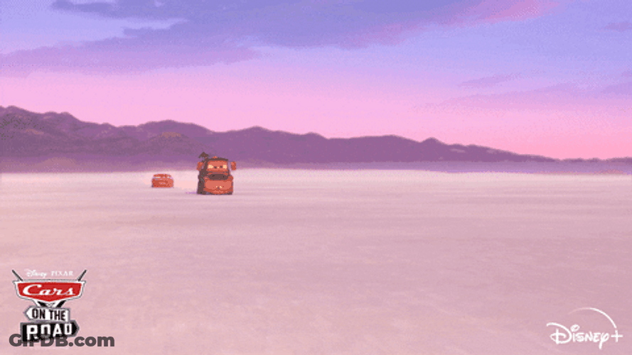 Lightning McQueen Overtake Speed Mater GIF