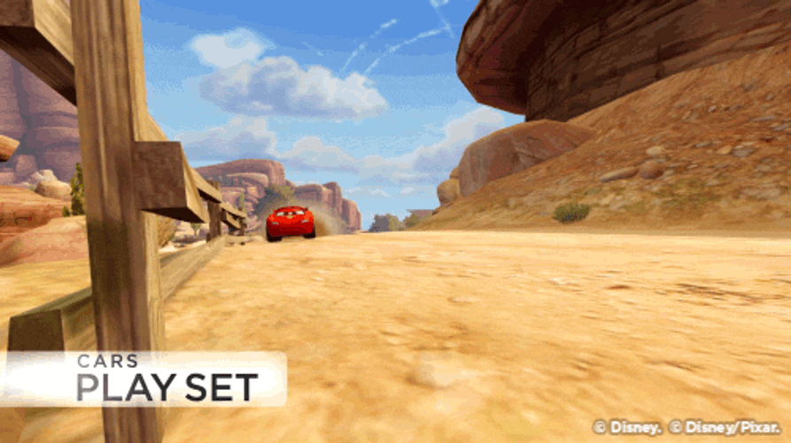 Lightning McQueen Race Disney Infinity Cars GIF