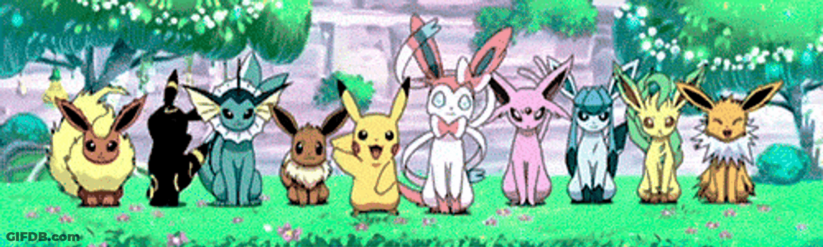 Lightning Pikachu Characters Waving GIF