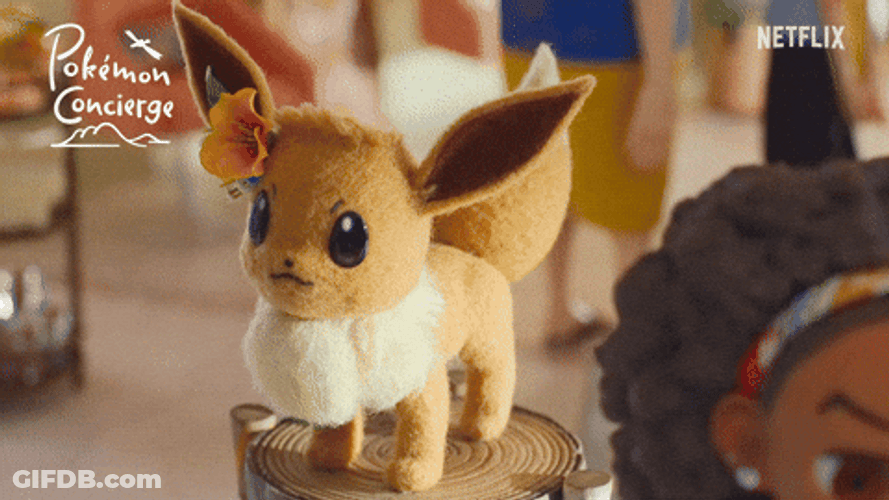 Lightning Pikachu Pokémon Concierge Eevee GIF