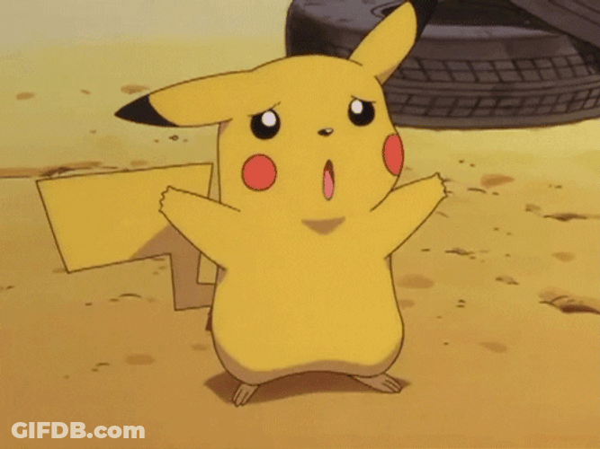 Lightning Pikachu Scared GIF
