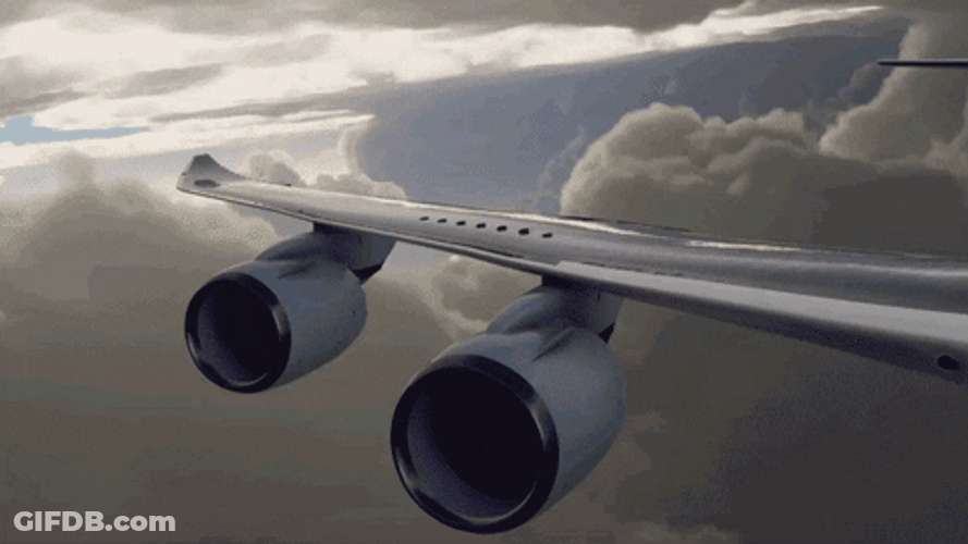 Lightning Strike Airplane In The Sky GIF