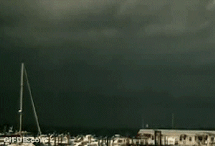 Lightning Strike Buildings GIF