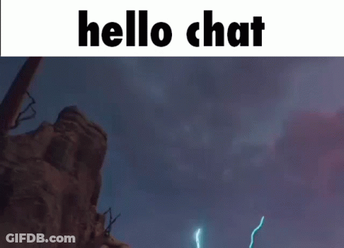 Lightning Strike Hello Chat GIF