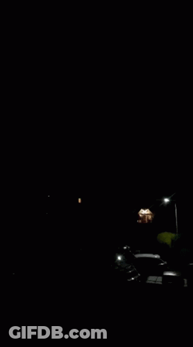 Lightning Strike In Night Sky GIF