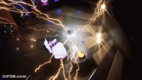 Lightning Strikes In Dark Room GIF