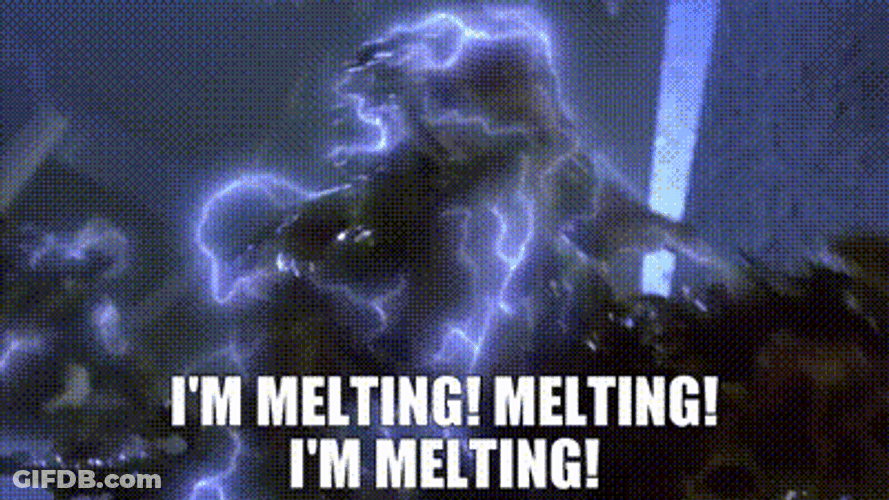 Lightning Struck On Creatures Shouting I'm Melting GIF