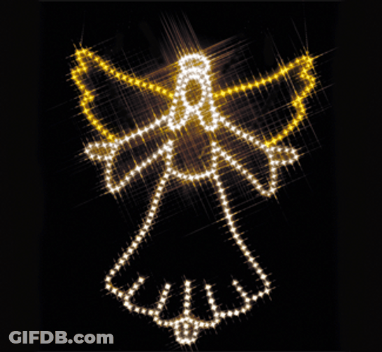 Lights Forming An Angel GIF