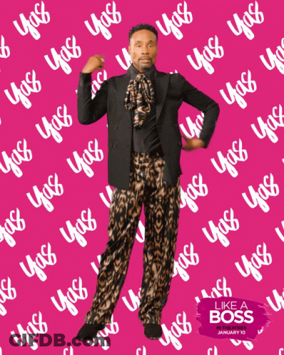 Like A Boss Poster Man In Leopard Suit GIF