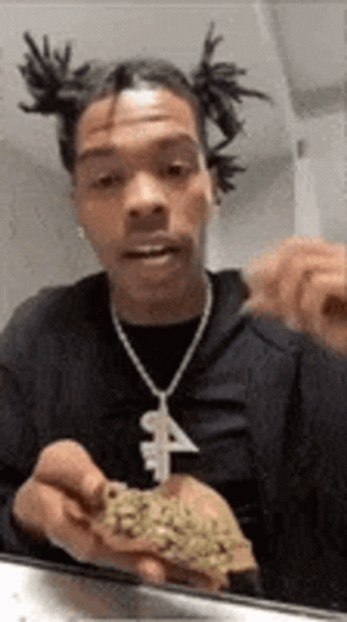 Lil Baby Hand Signals Steak Vlogging GIF