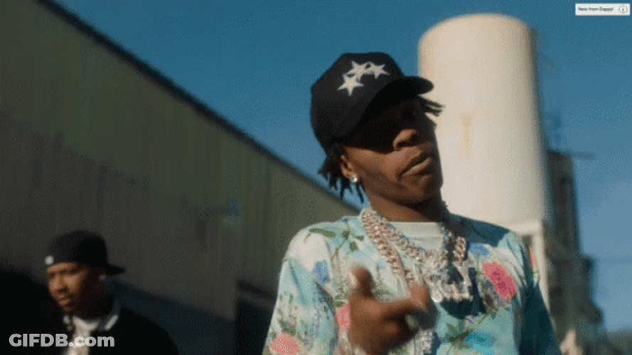 Lil Baby Rapping Various Hand Gestures GIF
