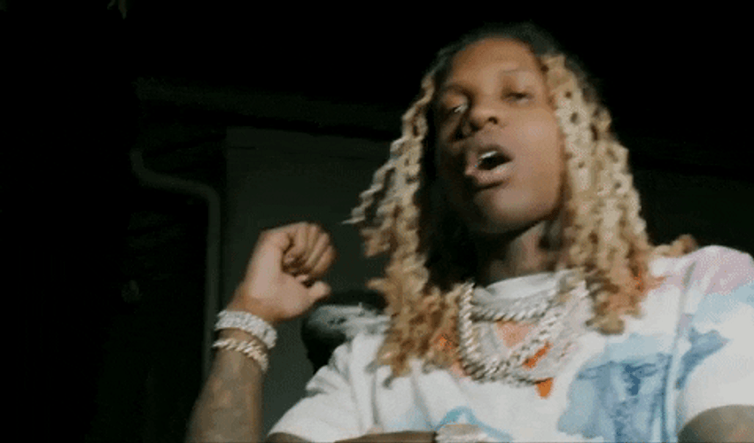 Lil Durk Pointing Back GIF