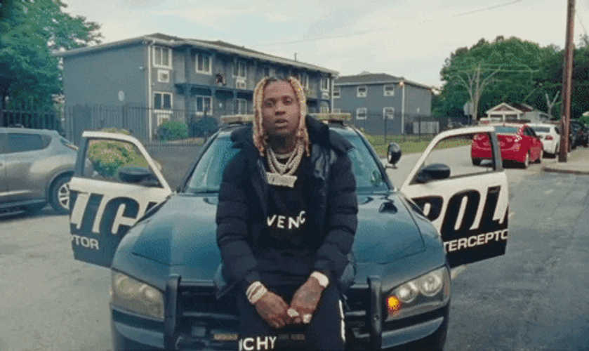 Lil Durk Police Car GIF