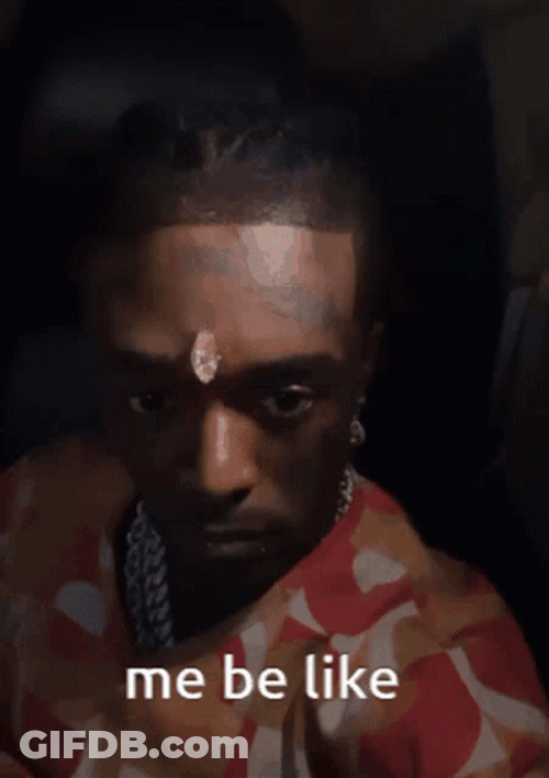 Lil Uzi Intense Eyes Me Be Like Meme GIF