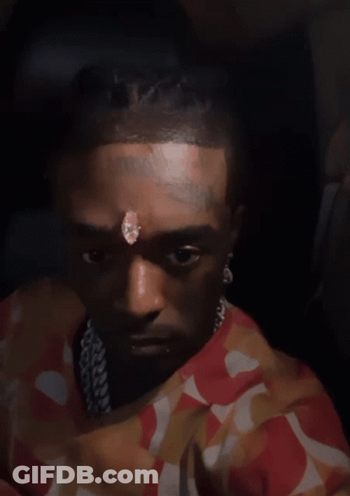 Lil Uzi Pink Diamond Forehead Accessory GIF