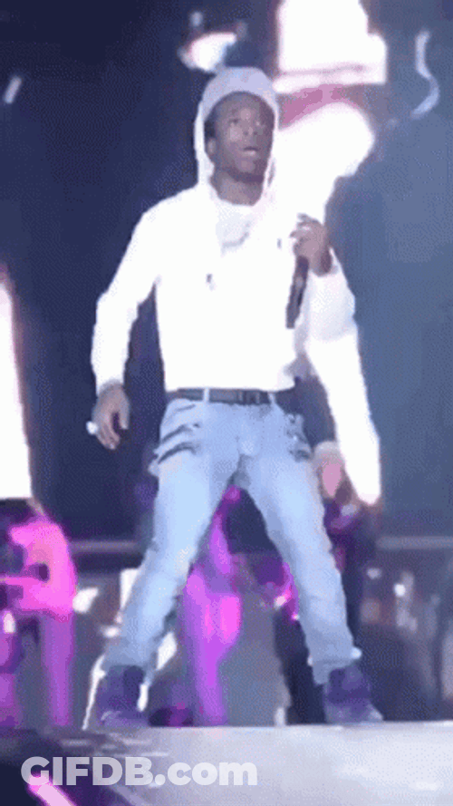 Lil Uzi Stage Performance White Hoodie GIF