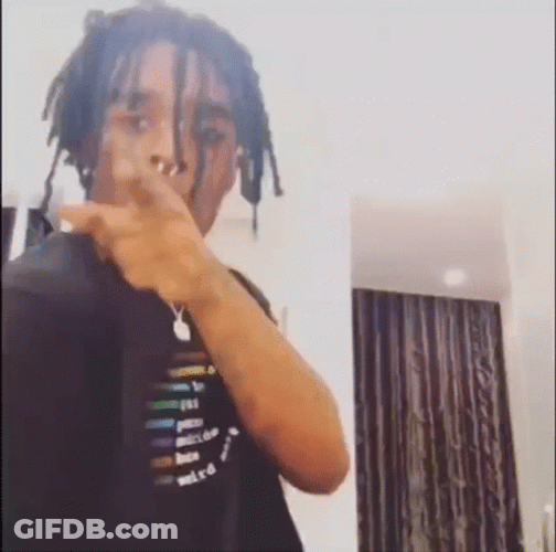 Lil Uzi Vert Pointing Hiding From Camera GIF